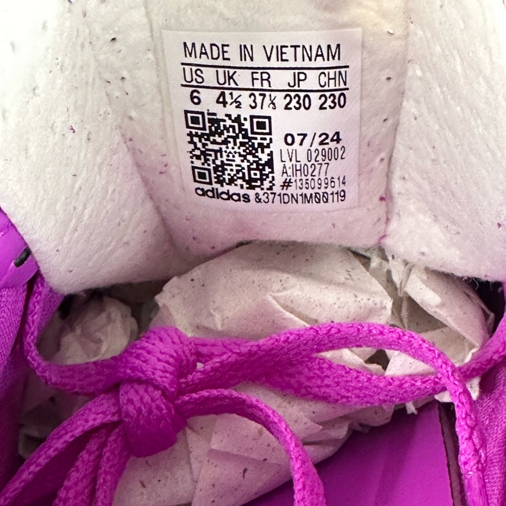 adidas Gazelle Purple and Orange Suede Athletic Shoes - Picture 10 of 13